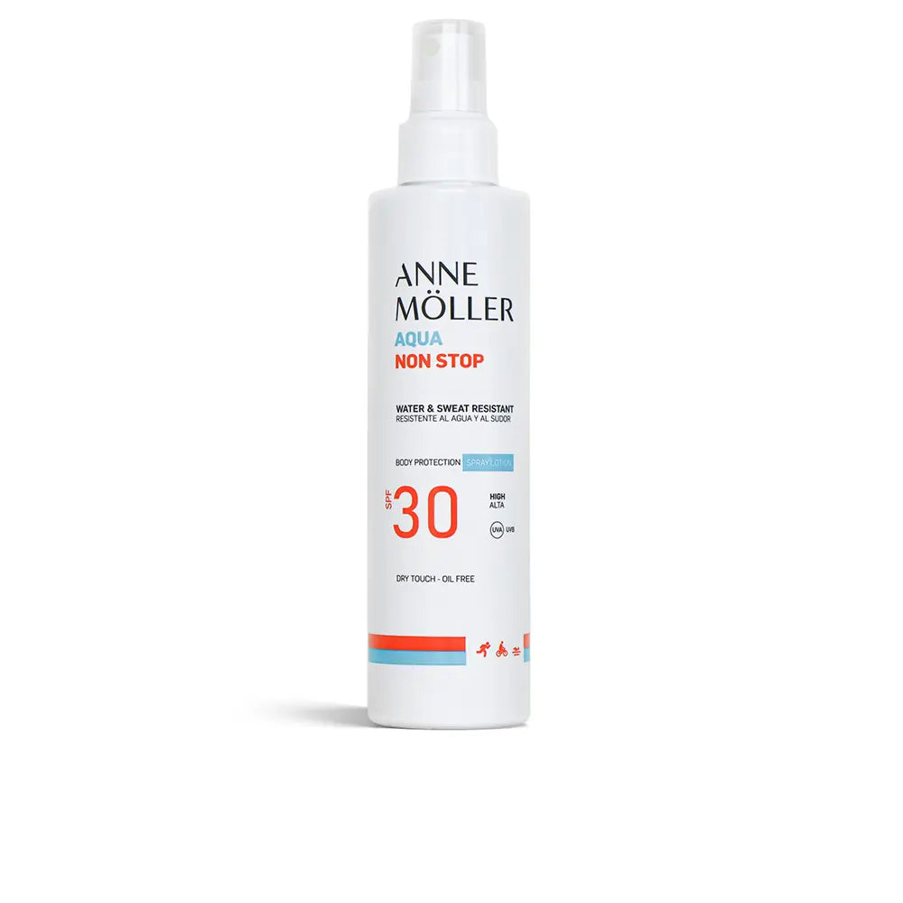 Loção em spray AQUA NON STOP resistente à água e ao suor FPS 30 175 ml