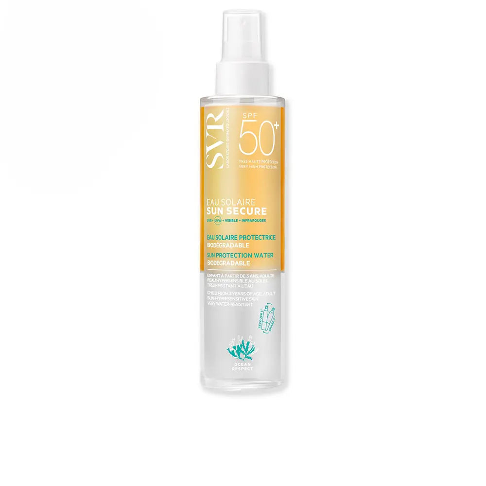 SUN SECURE eau solaire protetor biodegradável FPS50+ 200 ml