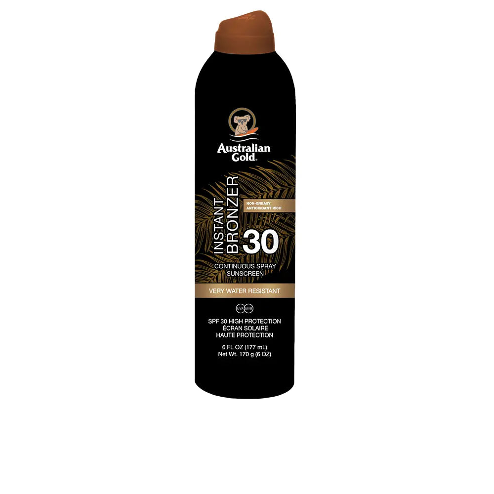 Bronzeador instantâneo FPS 30 em spray resistente à água, 177 ml