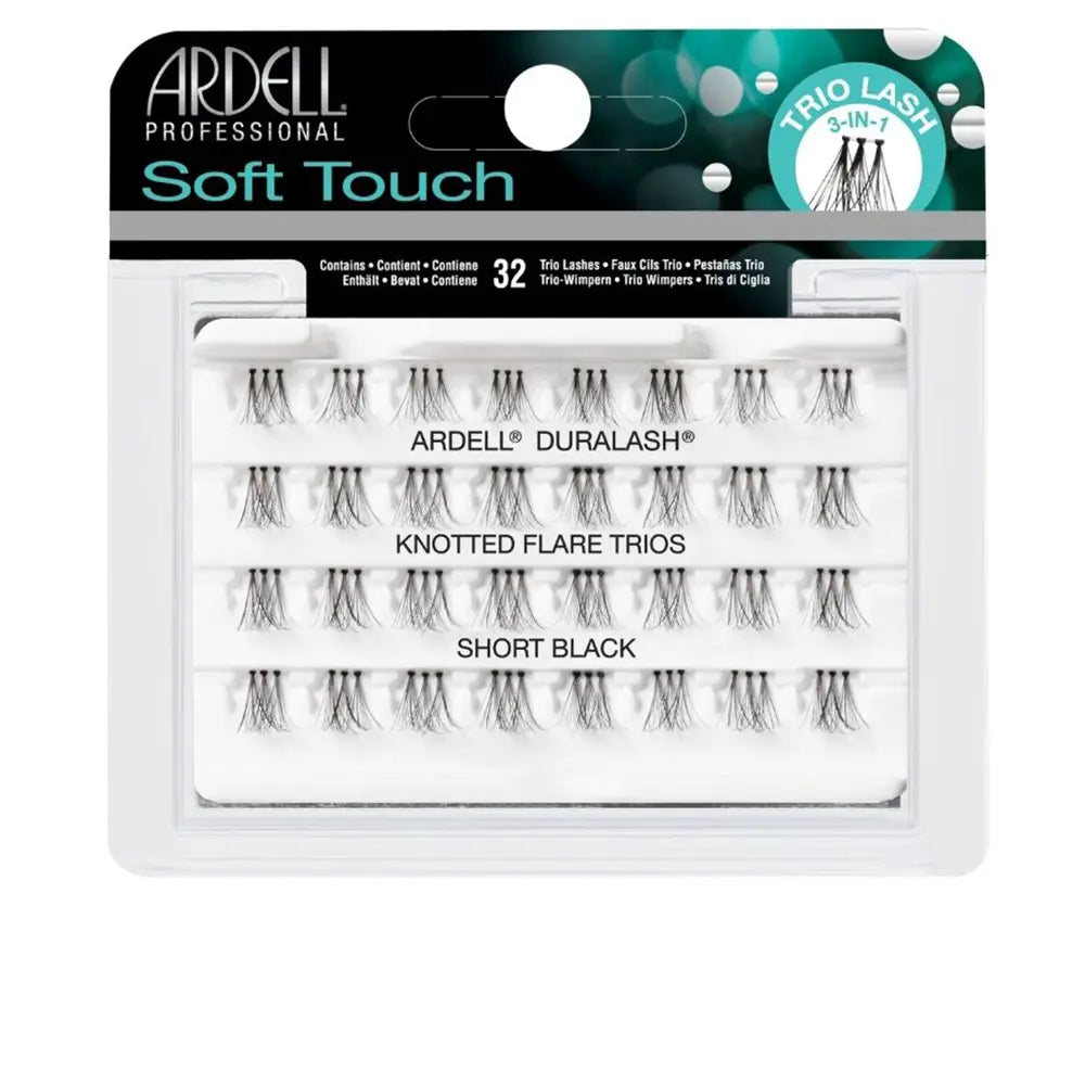 ARDEL LASH TRIOS cílios postiços com nó na barra #curtos pretos 32 u