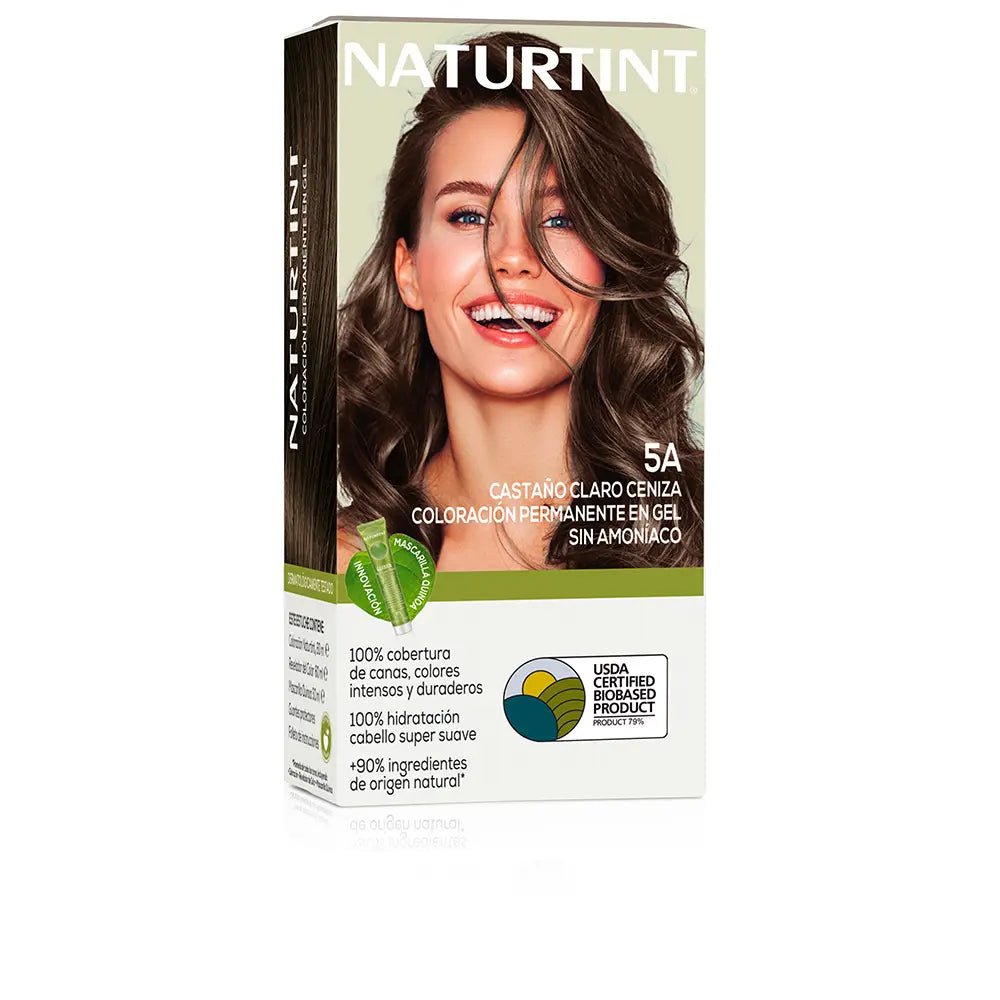 Tinta para cabelo NATURTINT sem amônia #5A - Castanho Claro Acinzentado 170 ml
