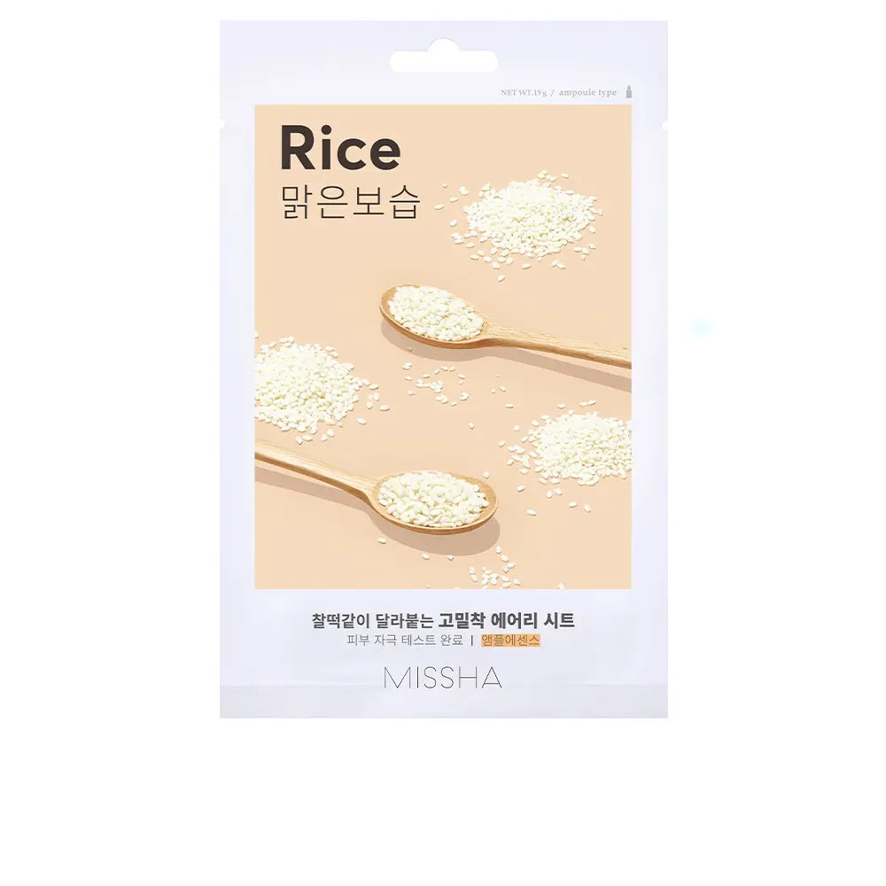 MISSHA-Máscara facial AIRY FIT SHEET #Arroz 1 unidade-DrShampoo - Perfumaria e Cosmética