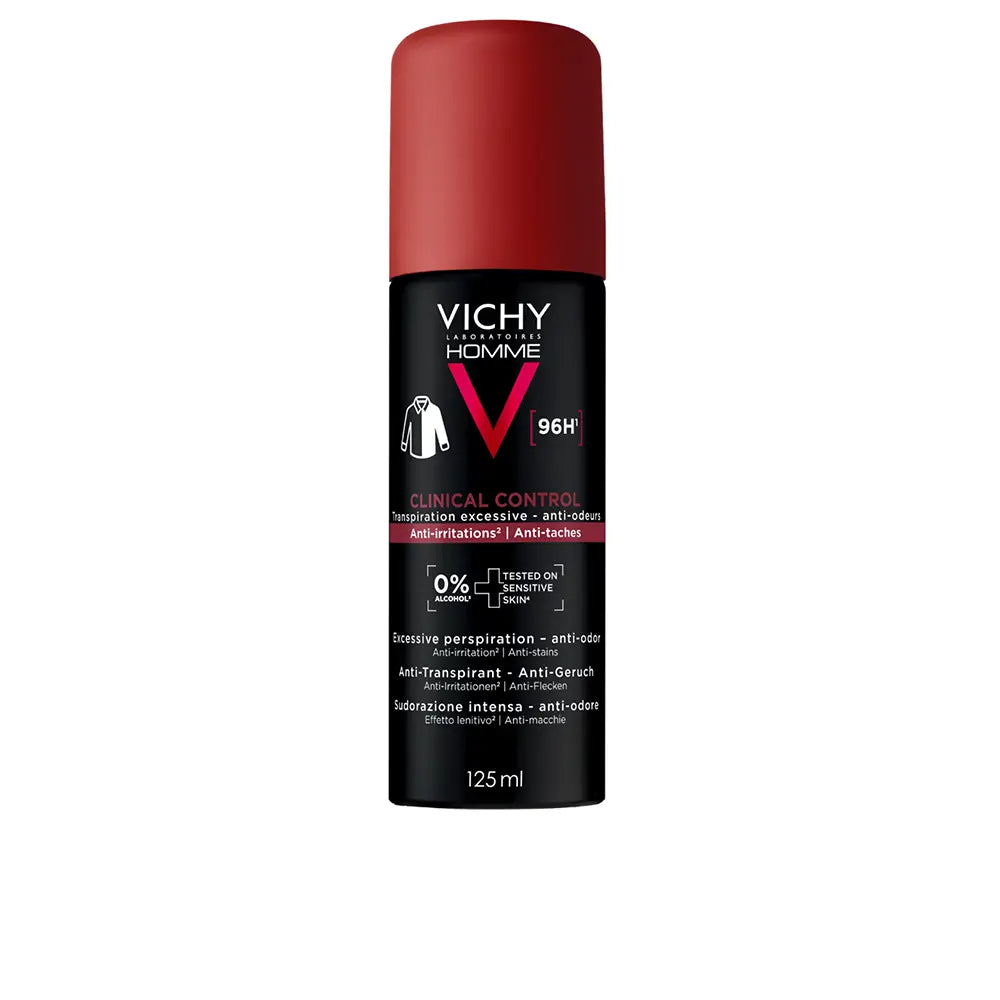 Desodorante antitranspirante HOMME em spray para homem, para pele sensível, sem álcool, 125 ml