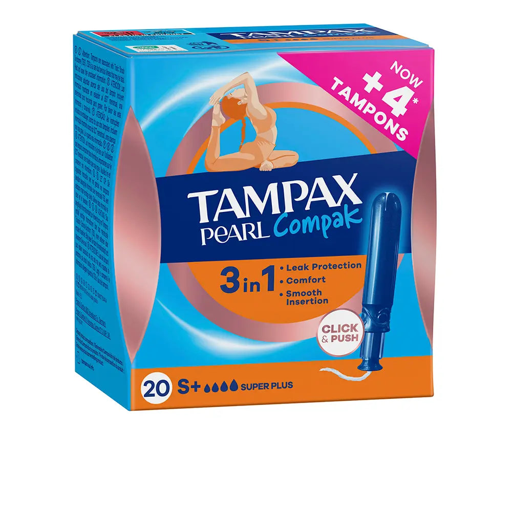 Tampão TAMPAX PEARL COMPAK super plus 20 unidades
