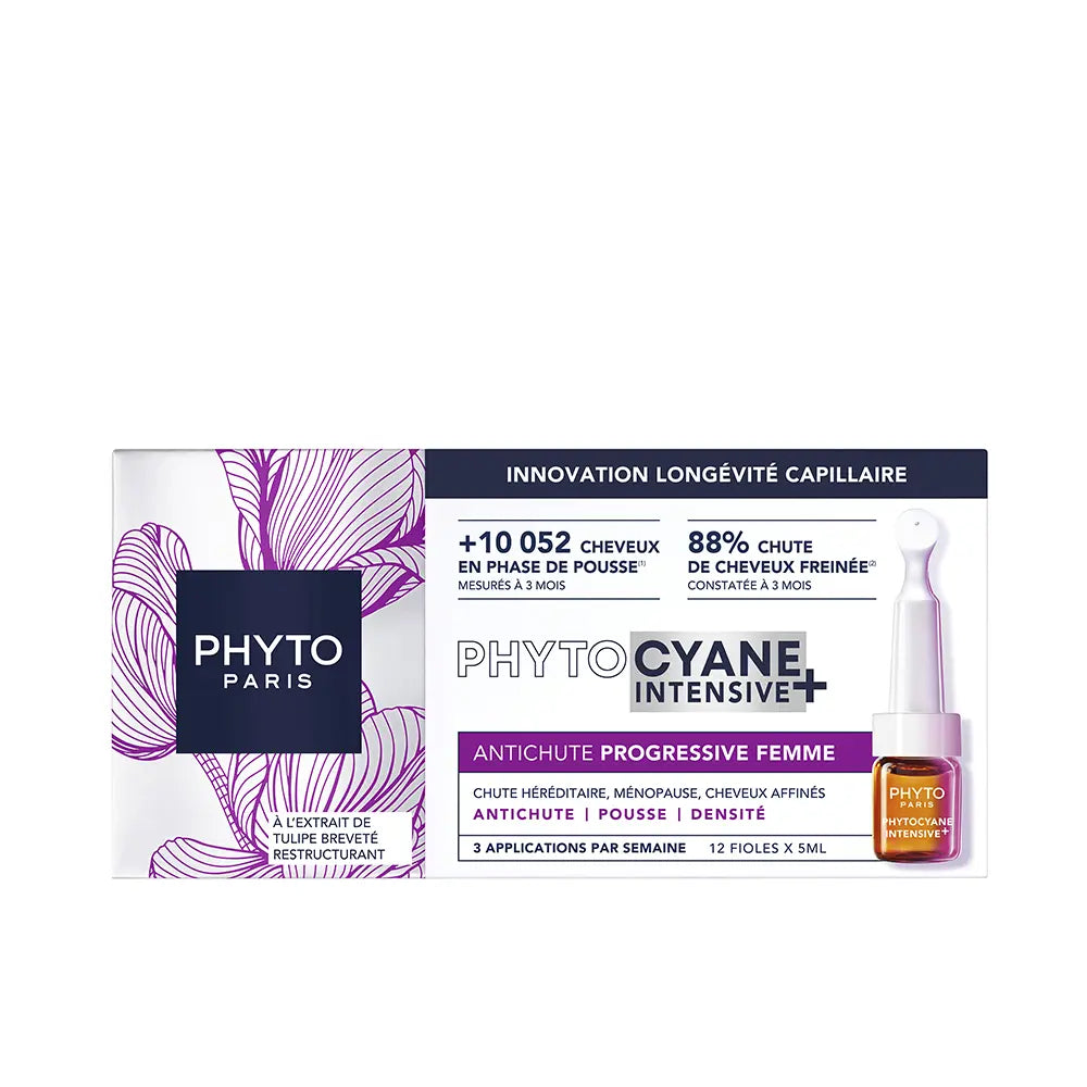 Ampolas PHYTOCYANE INTENSIVE+ para mulheres, 12 unidades