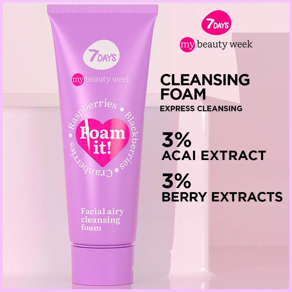 7DAYS-ESPUMA! espuma de limpeza facial 80 ml-DrShampoo - Perfumaria e Cosmética