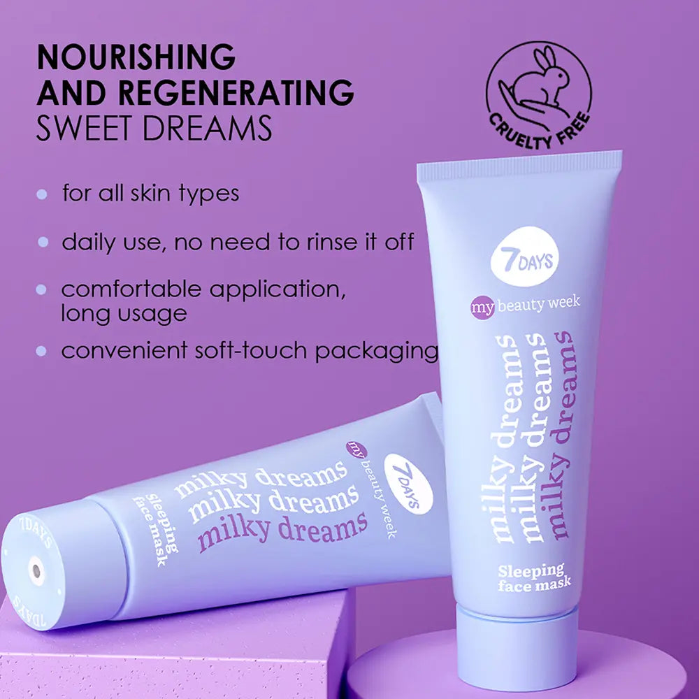 7DAYS-Máscara de dormir MILKY DREAMS 80 ml-DrShampoo - Perfumaria e Cosmética
