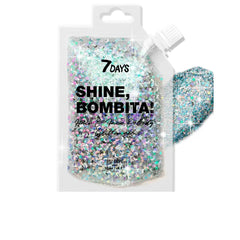 7DAYS-SHINE BOMBITA gel de glitter para cabelo e corpo 902 dope 90 ml.-DrShampoo - Perfumaria e Cosmética