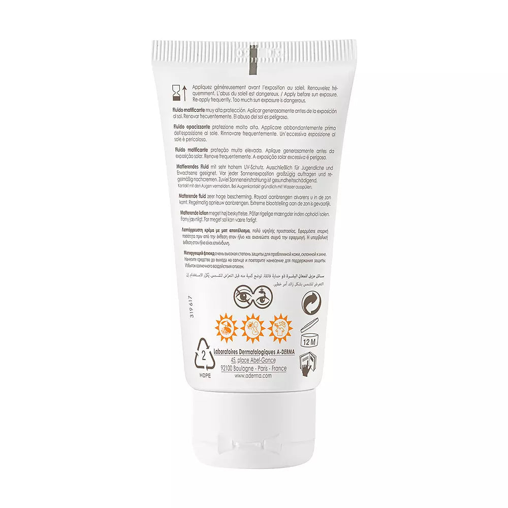 A-DERMA-Aderma Protect Ac creme Matificante Spf50+ 40 Ml-DrShampoo - Perfumaria e Cosmética