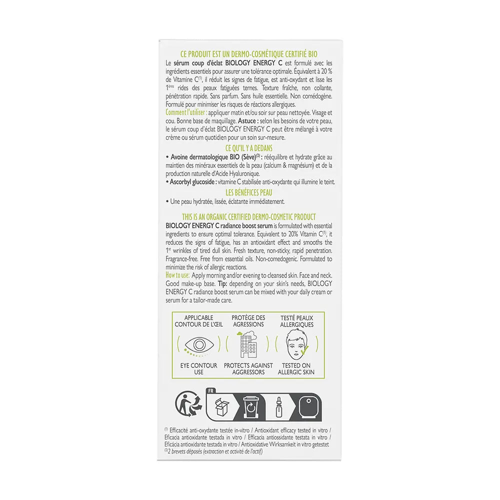 A-DERMA-BIOLOGY ENERGY C sérum iluminador 30 ml-DrShampoo - Perfumaria e Cosmética