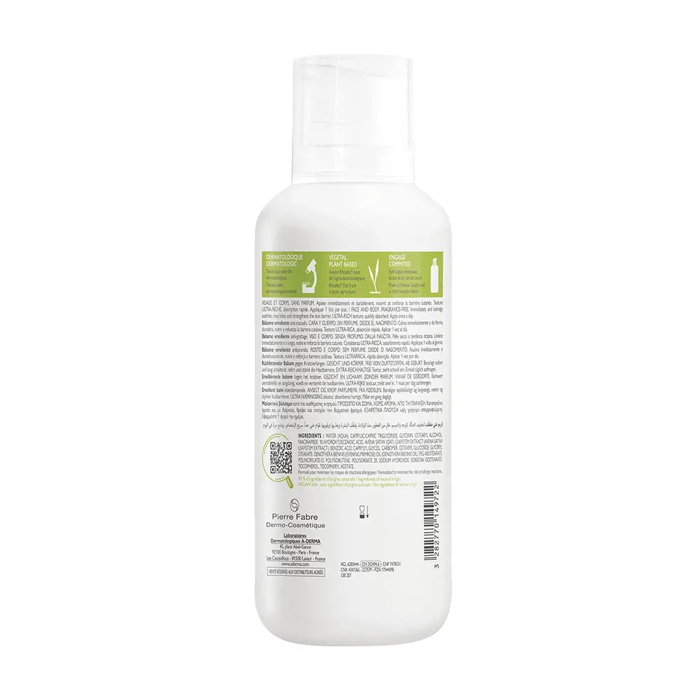 A-DERMA-EXOMEGA CONTROL bálsamo 400 ml-DrShampoo - Perfumaria e Cosmética