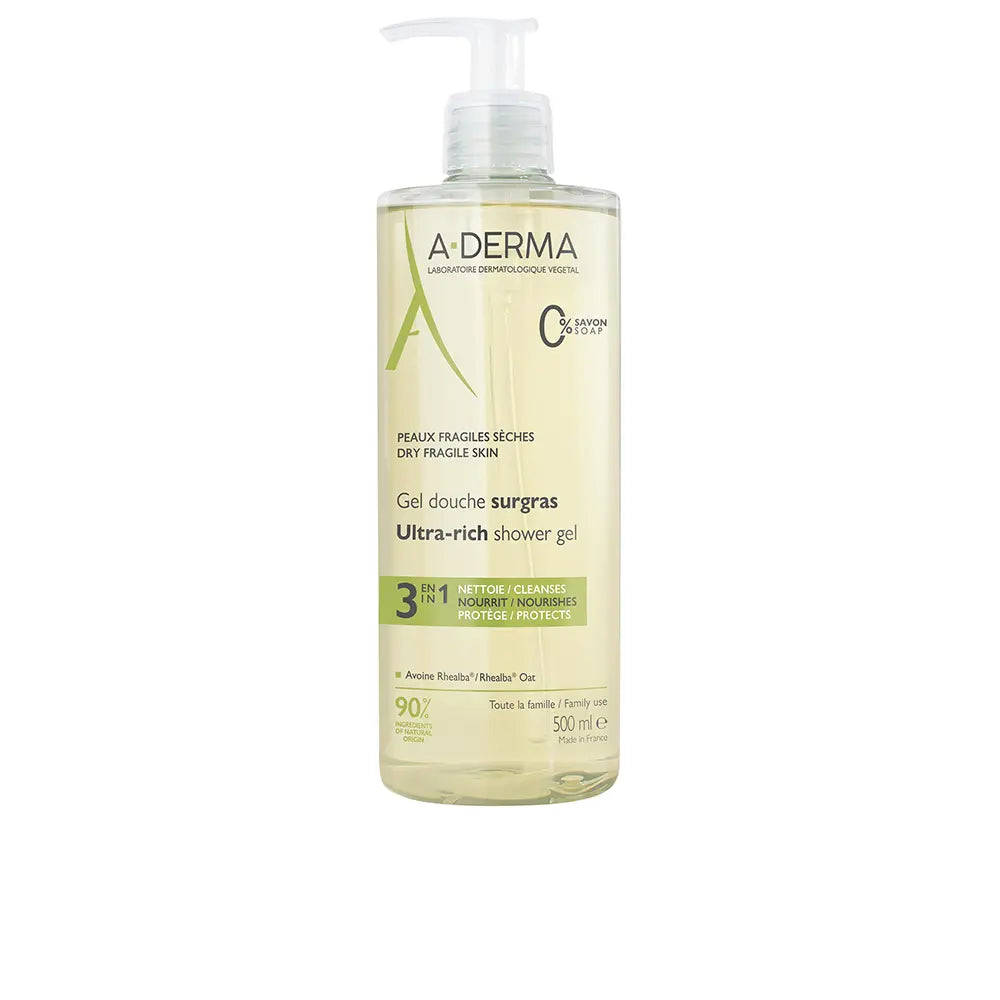 A-DERMA-Gel de duche hidratante ESSENTIAL RANGE 500 ml-DrShampoo - Perfumaria e Cosmética
