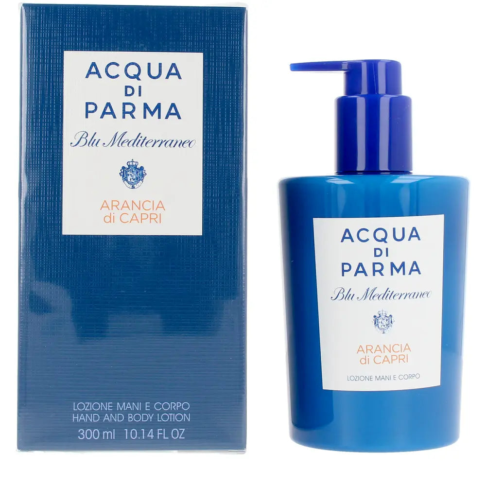 ACQUA DI PARMA-LOÇÃO CORPORAL E PARA MÃOS BLU MEDITERRANEO ARANCE DI CAPRI 300 ml.-DrShampoo - Perfumaria e Cosmética