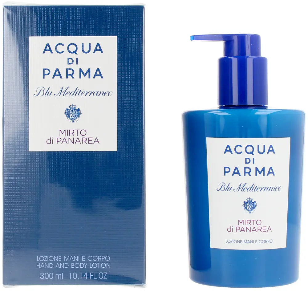 ACQUA DI PARMA-LOÇÃO HIDRATANTE PARA O CORPO E MÃOS BLU MEDITERRANEO MIRTO DI PANAREA 300 ml.-DrShampoo - Perfumaria e Cosmética