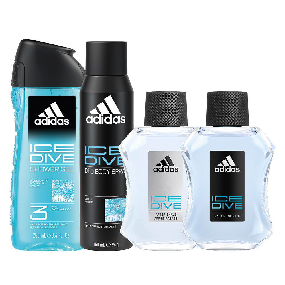 ADIDAS-CAIXA ICE DIVE 4 pcs.-DrShampoo - Perfumaria e Cosmética