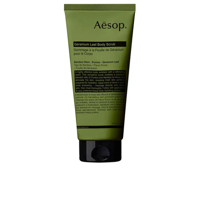 AESOP-esfoliante corporal de folha de gerânio 180 ml-DrShampoo - Perfumaria e Cosmética