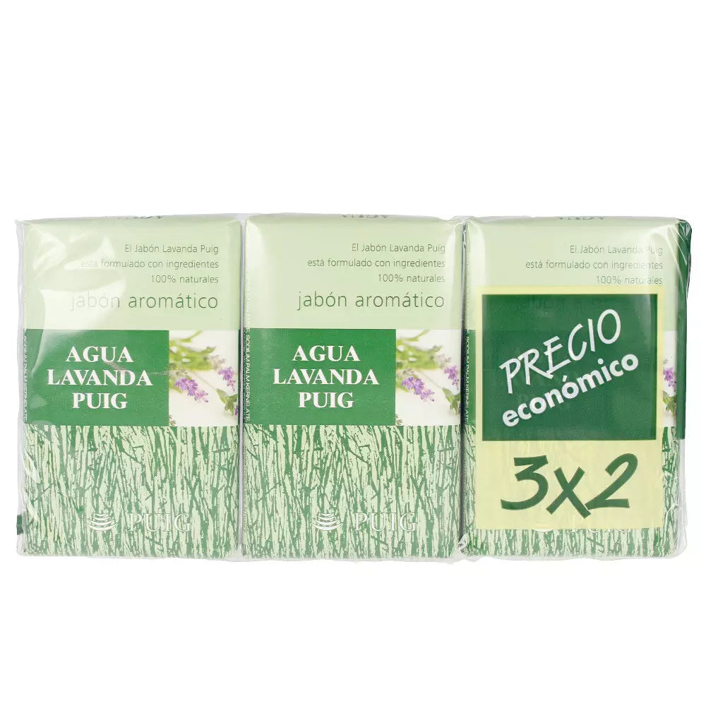 AGUA LAVANDA-CONJUNTO DE SABONETES LAVENDER WATER PUIG 3 pz-DrShampoo - Perfumaria e Cosmética