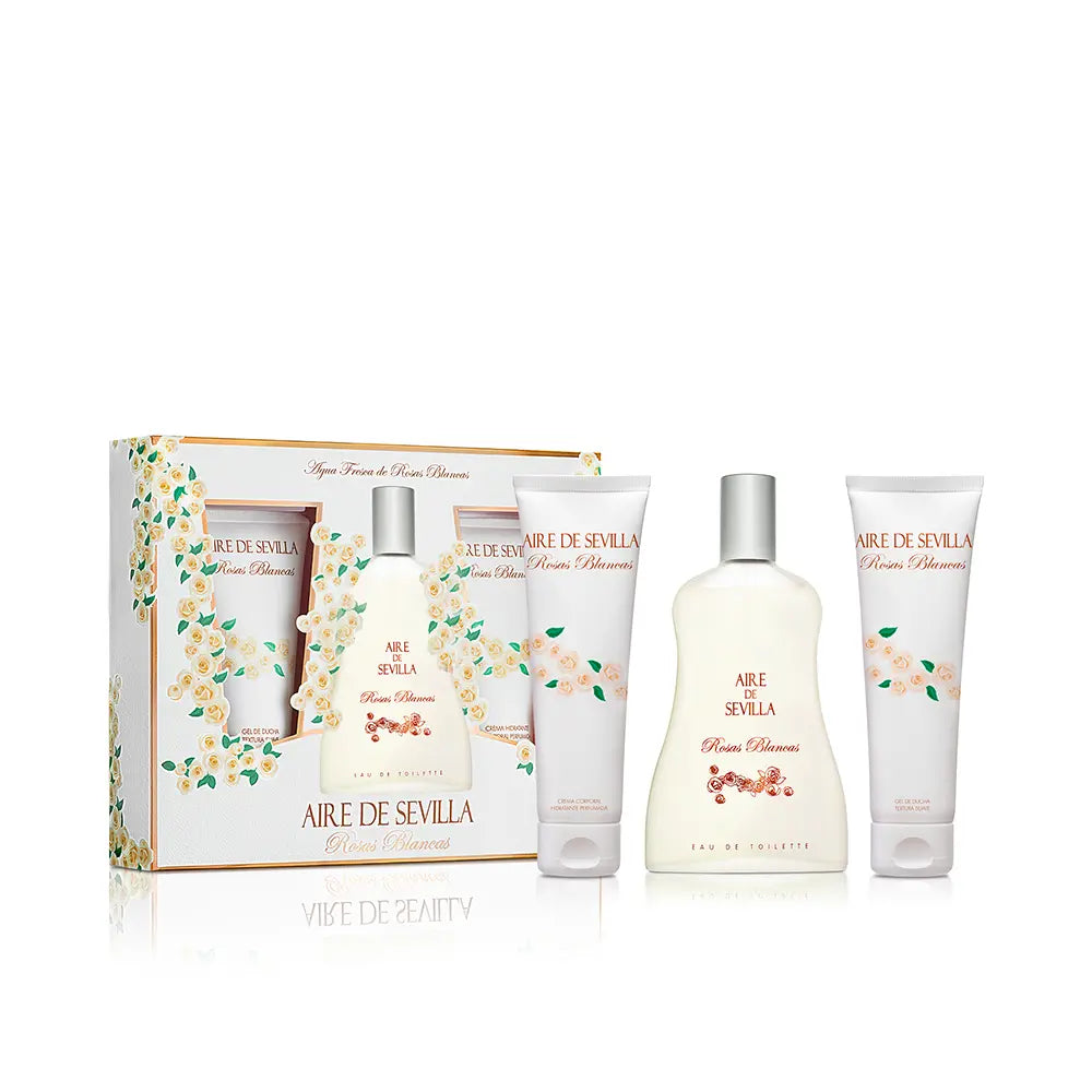 AIRE SEVILLA-CASE SEVILLE AIR ROSAS BRANCAS 3 pcs.-DrShampoo - Perfumaria e Cosmética