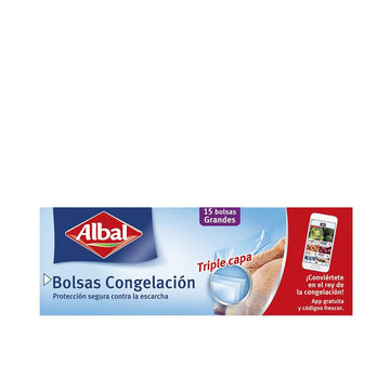ALBAL-LARGE FREEZER BAGS triple layer 15 u-DrShampoo - Perfumaria e Cosmética Main image