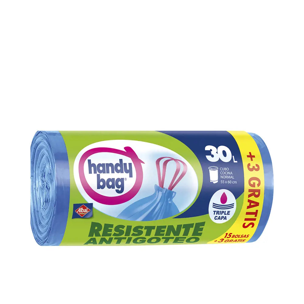 ALBAL-Saco de lixo antibacteriano HANDY BAG de 30 litros com 18 unidades.-DrShampoo - Perfumaria e Cosmética