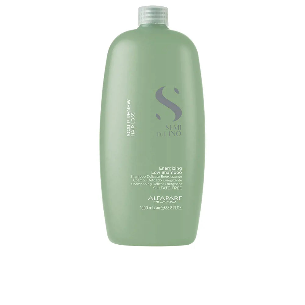 ALFAPARF MILANO-SEMI DI LINO renovador de couro cabeludo energizante shampoo suave 1000 ml-DrShampoo - Perfumaria e Cosmética
