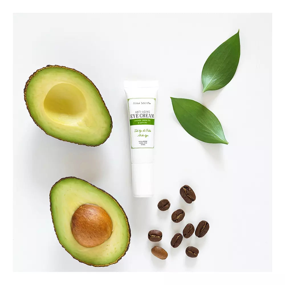ALMA SECRET-EYE CREAM antienvelhecimento com abacate, chá verde e cafeína 10 ml-DrShampoo - Perfumaria e Cosmética