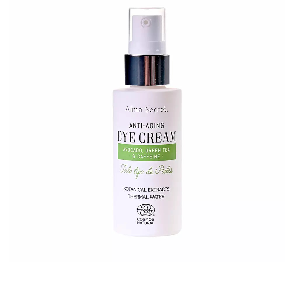 ALMA SECRET-EYE CREAM antienvelhecimento com abacate, chá verde e cafeína botânica-DrShampoo - Perfumaria e Cosmética