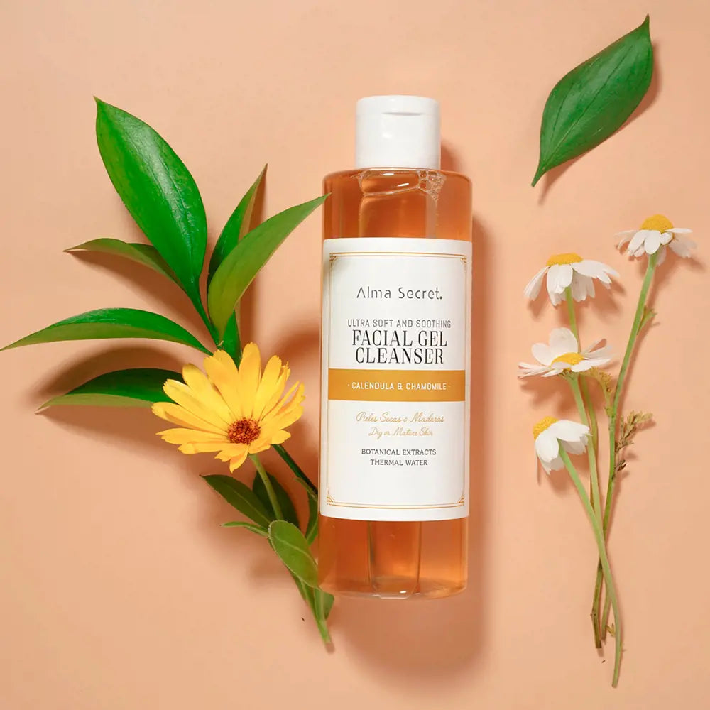 ALMA SECRET-GEL DE LIMPEZA FACIAL suave e calmante calêndula camomila 200 ml-DrShampoo - Perfumaria e Cosmética