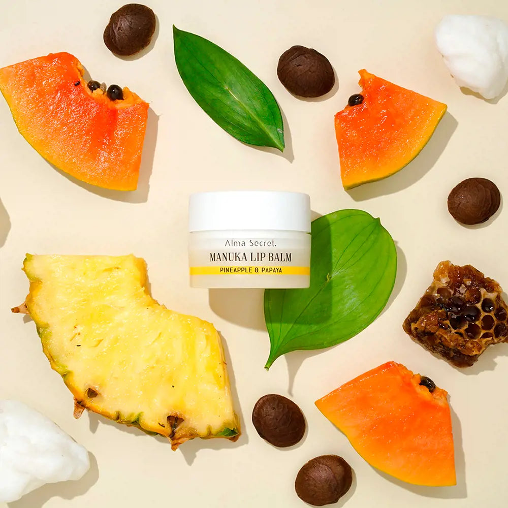 ALMA SECRET-MANUKA bálsamo labial ananás e papaia 10 ml-DrShampoo - Perfumaria e Cosmética
