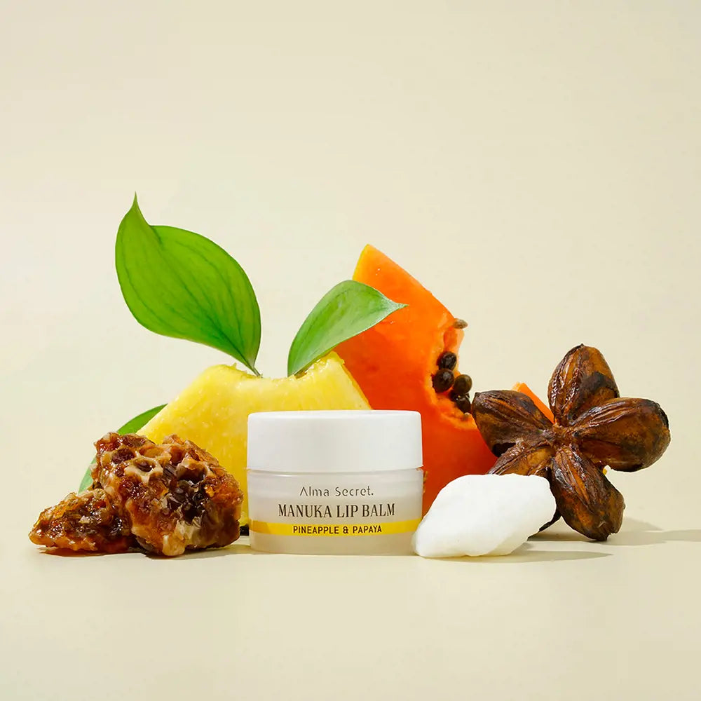 ALMA SECRET-MANUKA bálsamo labial ananás e papaia 10 ml-DrShampoo - Perfumaria e Cosmética
