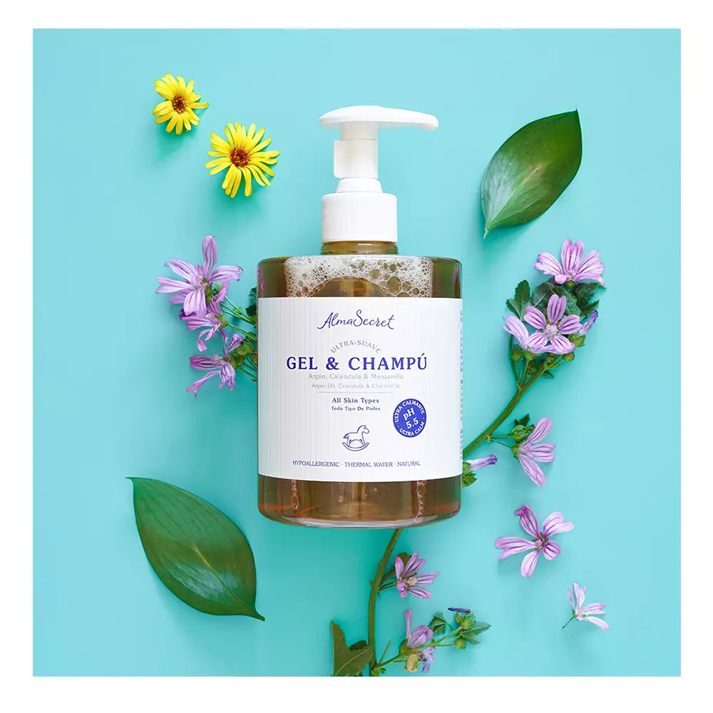 ALMA SECRET-SHAMPOO gel suave com argão, calêndula e camomila 500 ml-DrShampoo - Perfumaria e Cosmética