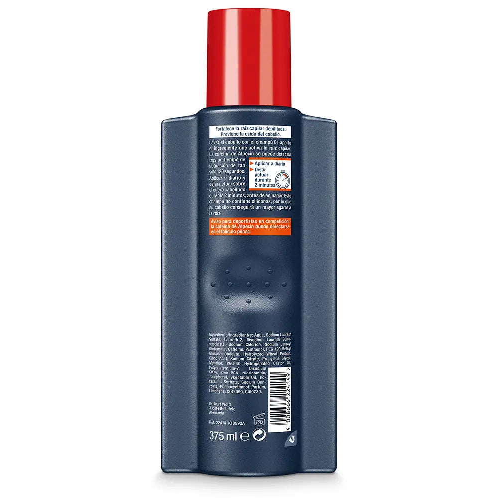 CAFEÍNA shampoo anti-queda C1 375 ml Image secondaire du produit