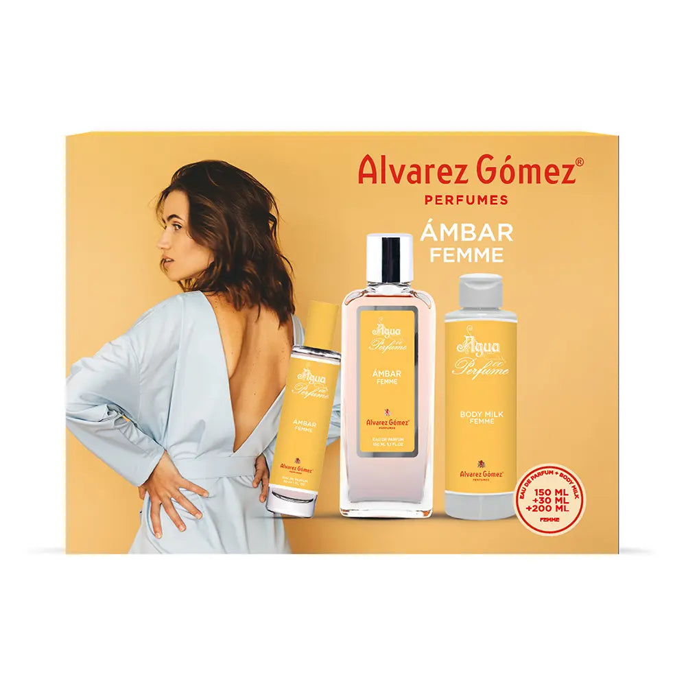 ALVAREZ GOMEZ-AMBER FEMME CONJUNTO 3 pcs-DrShampoo - Perfumaria e Cosmética