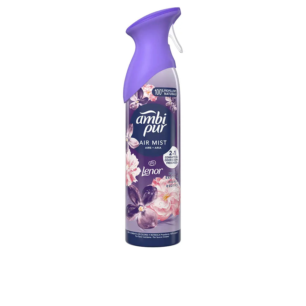 AMBI PUR-Desodorizante de Ambientes AIR MIST Spray de Flores Exóticas 185 ml.-DrShampoo - Perfumaria e Cosmética