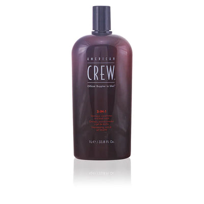 AMERICAN CREW-Crew 3 em 1 shampoo, condicionador e sabonete líquido 1000 ml-DrShampoo - Perfumaria e Cosmética