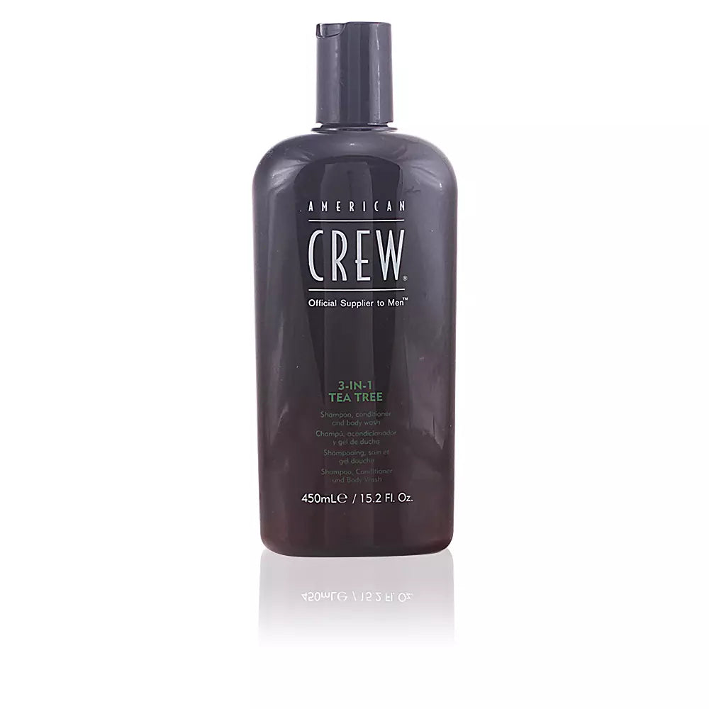 AMERICAN CREW-TEA TREE 3 em 1 shampoo, condicionador e sabonete líquido 450 ml-DrShampoo - Perfumaria e Cosmética
