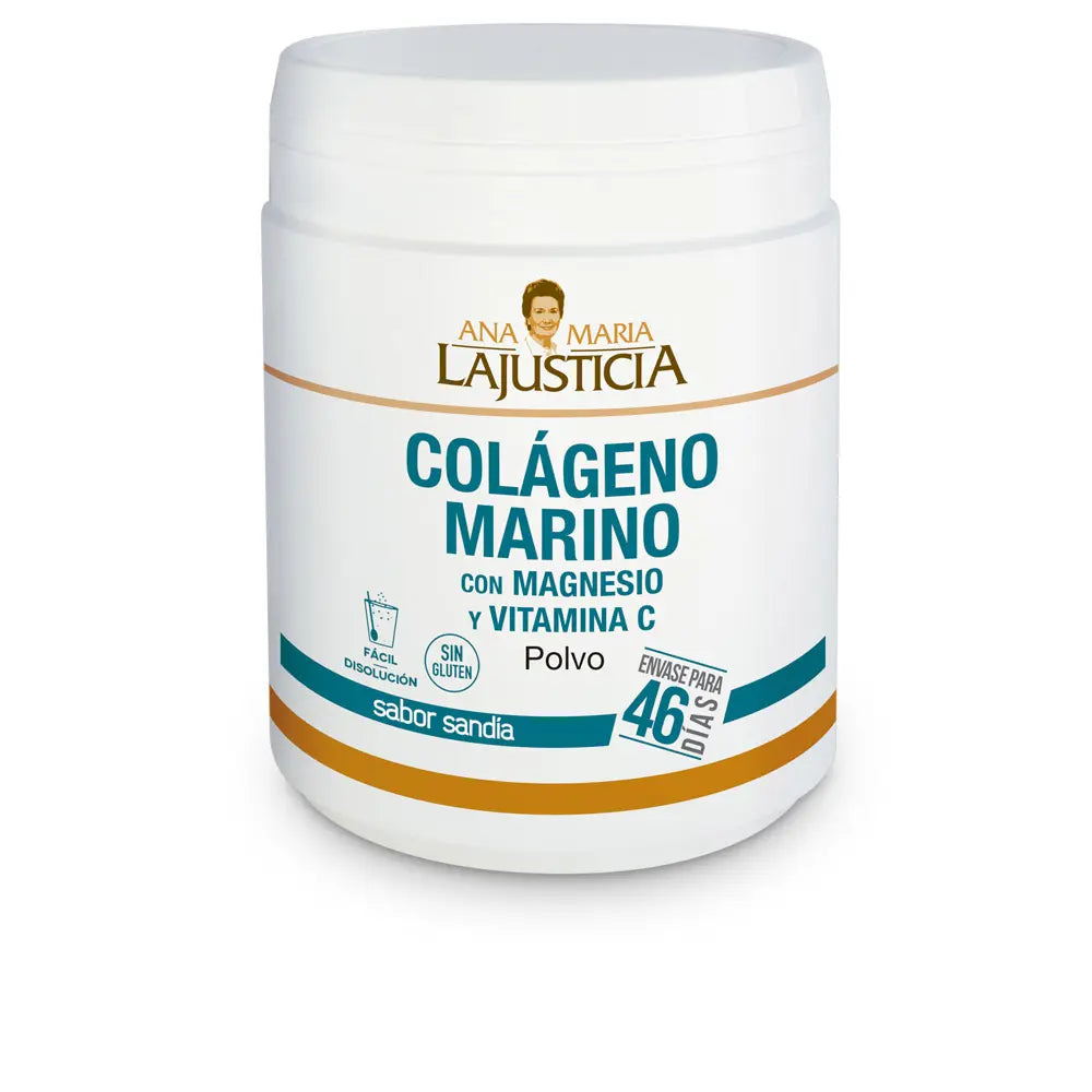 ANA MARÍA LAJUSTICIA-COLÁGENO MARINO COM MAGNÉSIO + VIT. C sabor melancia pó 350.-DrShampoo - Perfumaria e Cosmética