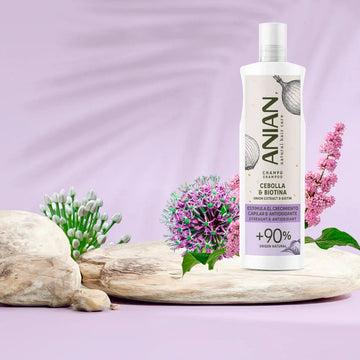 Shampoo estimulante antioxidante de cebola e biotina 400 ml. Imagen secundaria del producto