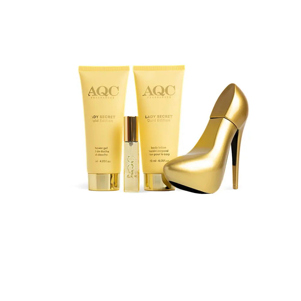 AQC FRAGRANCES-LADY SECRET GOLD EDITION CASE 4 pcs.-DrShampoo - Perfumaria e Cosmética