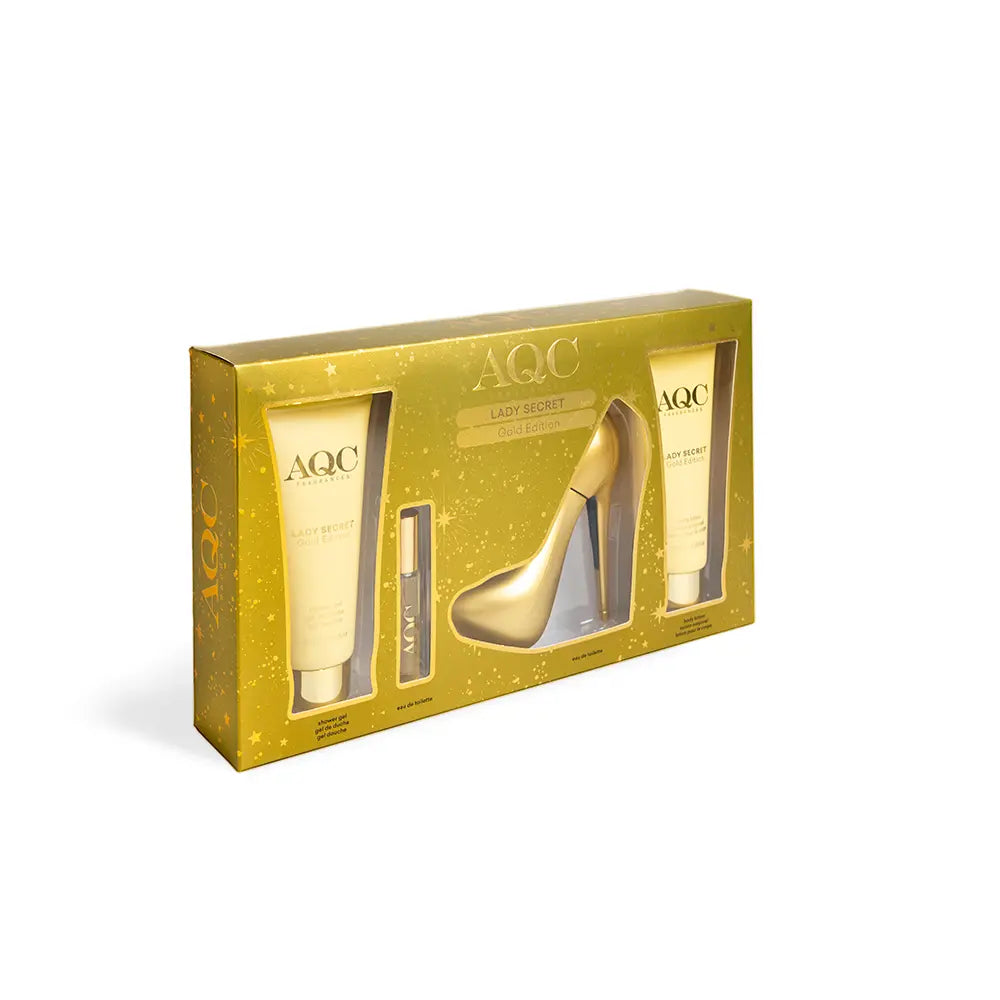 AQC FRAGRANCES-LADY SECRET GOLD EDITION CASE 4 pcs.-DrShampoo - Perfumaria e Cosmética