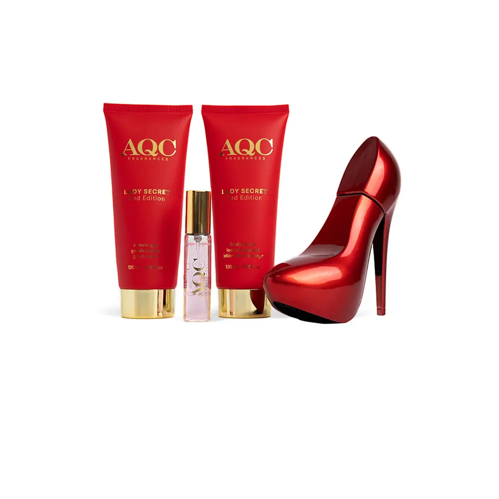 AQC FRAGRANCES-LADY SECRET RED EDITION CASE 4 pcs.-DrShampoo - Perfumaria e Cosmética