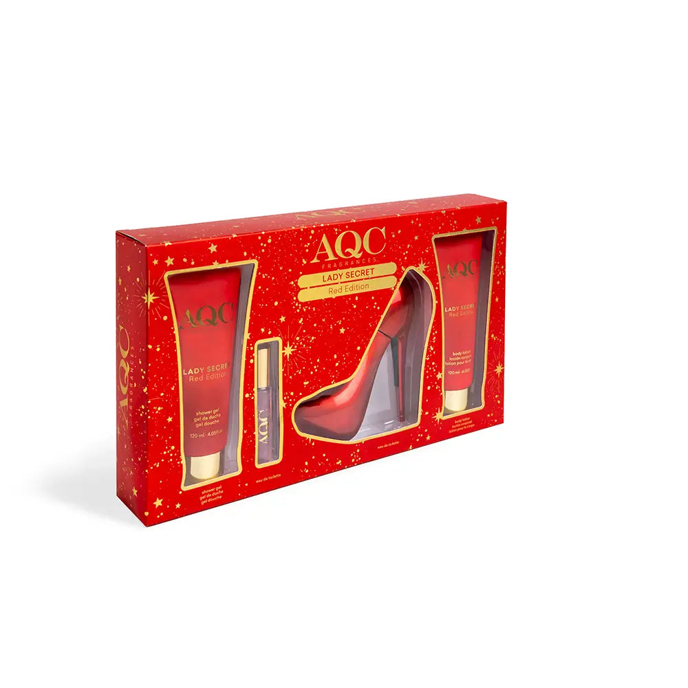 AQC FRAGRANCES-LADY SECRET RED EDITION CASE 4 pcs.-DrShampoo - Perfumaria e Cosmética