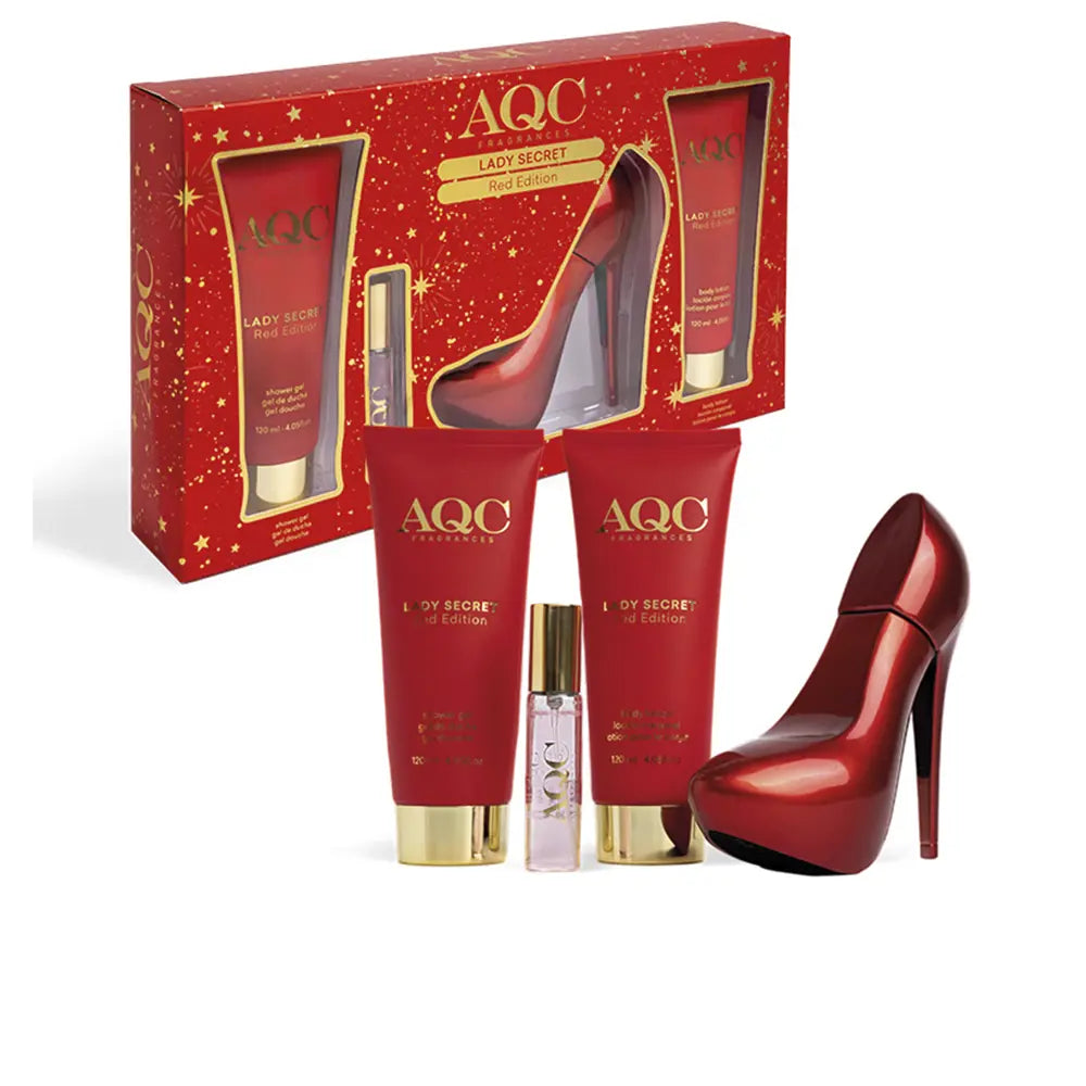 AQC FRAGRANCES-LADY SECRET RED EDITION CASE 4 pcs.-DrShampoo - Perfumaria e Cosmética