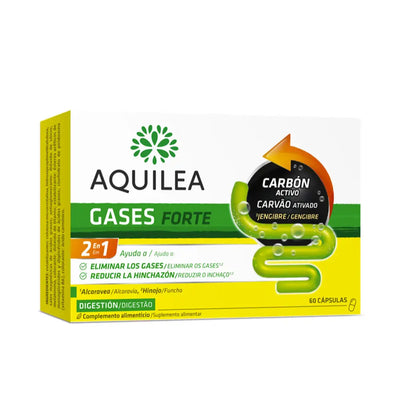 AQUILEA-GASES FORTE cápsulas de carvão 60 unidades.-DrShampoo - Perfumaria e Cosmética