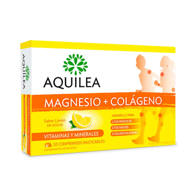 AQUILEA-MAGNESIO + COLÁGENO comprimidos masticables 30 u-DrShampoo - Perfumaria e Cosmética