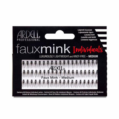 ARDELL-FAUX MINK pestanas individuales negras medium 1 u-DrShampoo - Perfumaria e Cosmética