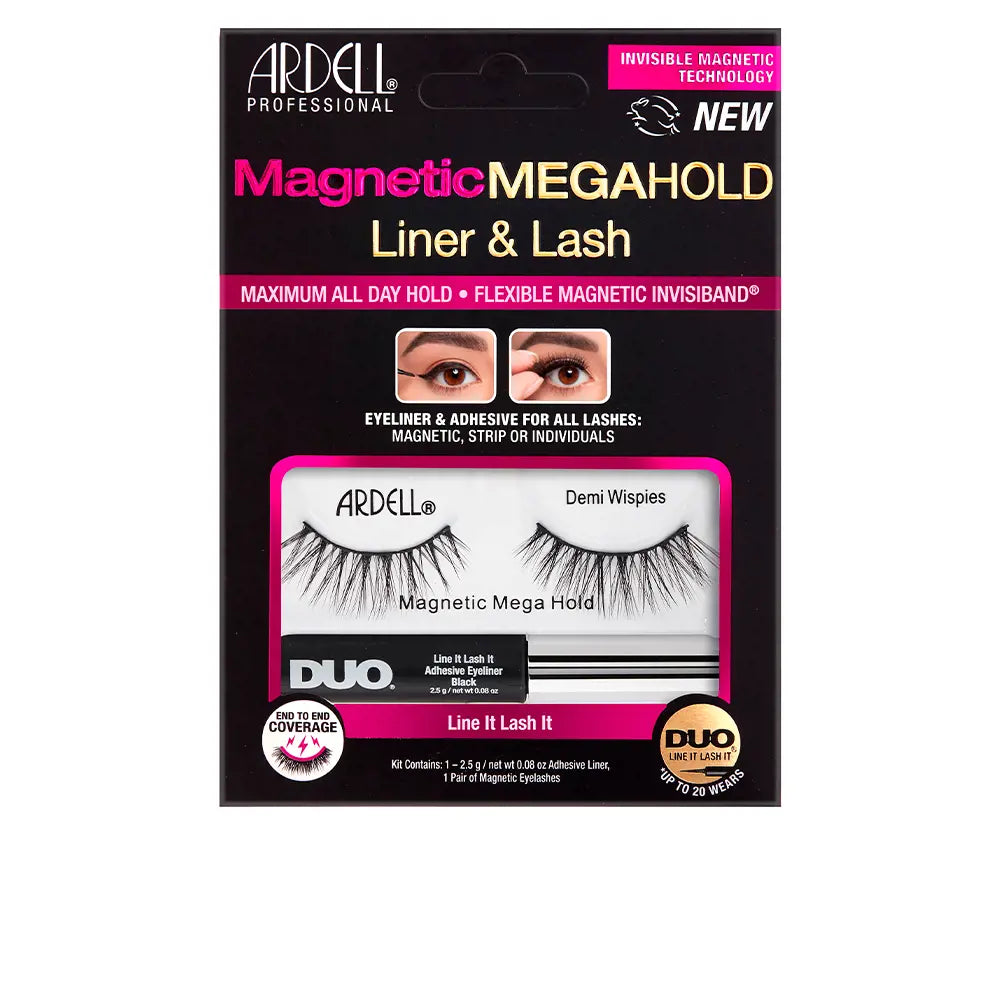 ARDELL-MAGNETIC MEGAHOLD LINER & LASH demi wispies 2 unidades-DrShampoo - Perfumaria e Cosmética