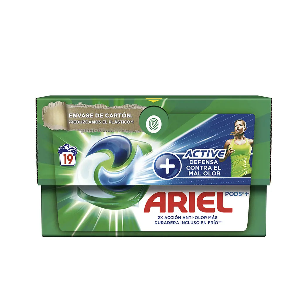 ARIEL-ARIEL PODS ODOR ACTIVE detergente 3 em 1 19 cápsulas-DrShampoo - Perfumaria e Cosmética