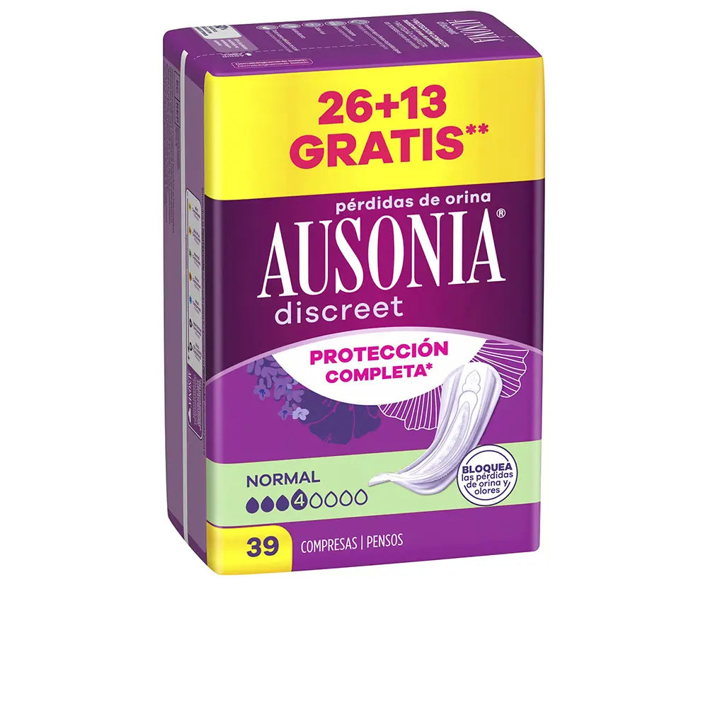 AUSONIA-AUSONIA DISCREET absorventes para incontinência normal 39 unidades.-DrShampoo - Perfumaria e Cosmética