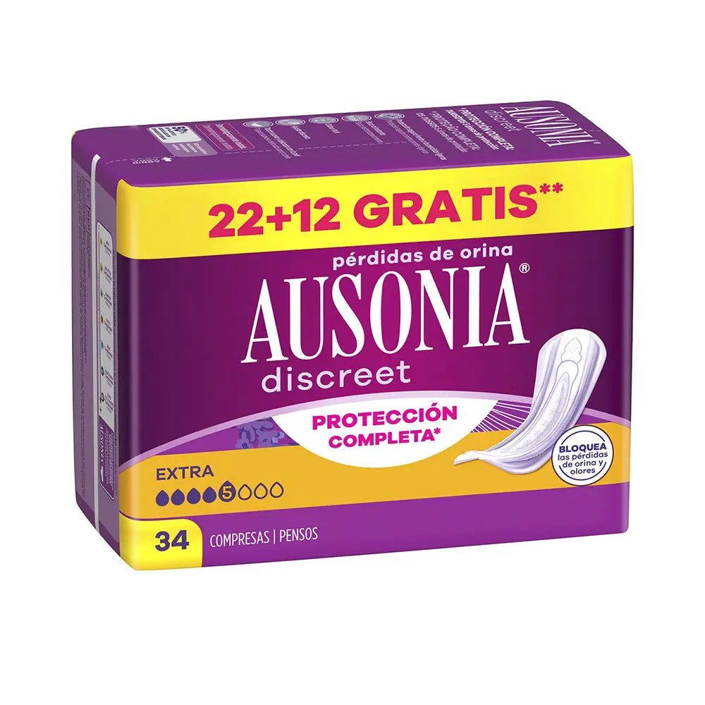 AUSONIA-AUSONIA DISCREET enxertos de incontinência extra 34 unidades.-DrShampoo - Perfumaria e Cosmética